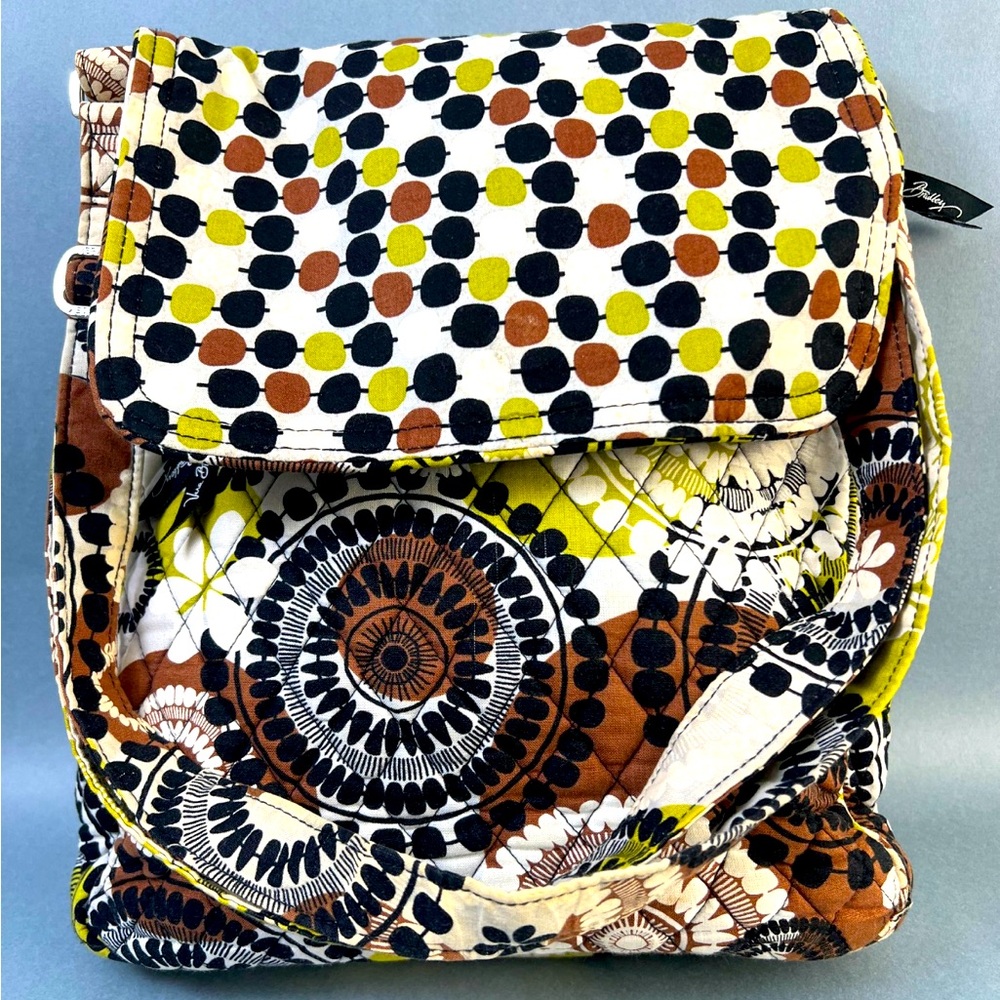 Vera Bradley “Cocoa Moss” Little Hipster Crossbody Quilted Tote | EUC
